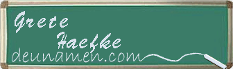 Grete Haefke Visitenkarte